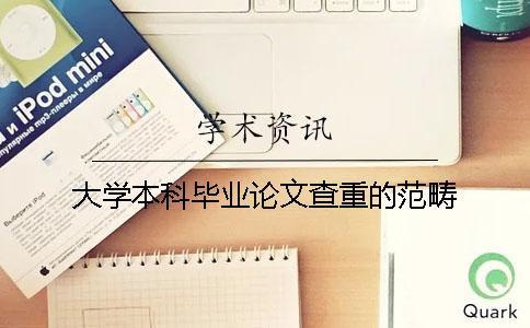 大学本科毕业论文查重的范畴