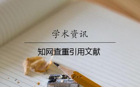 知网查重引用文献