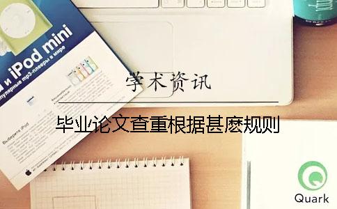 毕业论文查重根据甚麽规则
